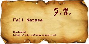 Fall Natasa névjegykártya